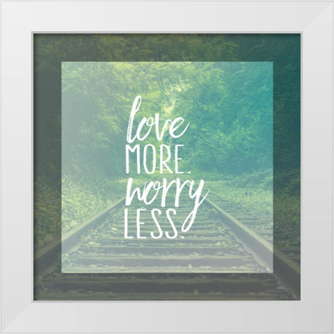 Love More White Modern Wood Framed Art Print by Louise, Gigi