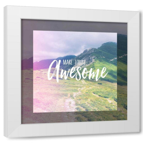 Today Awesome White Modern Wood Framed Art Print by Louise, Gigi