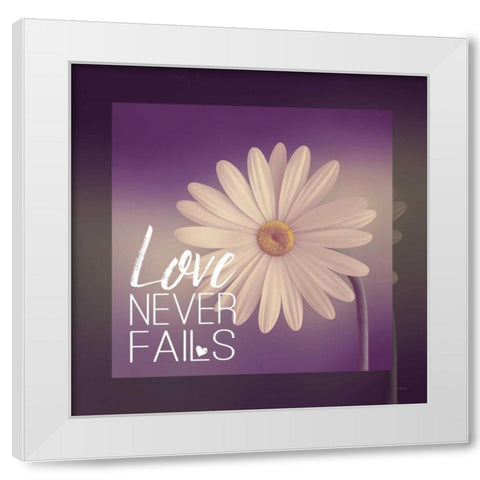 Love White Modern Wood Framed Art Print by Louise, Gigi