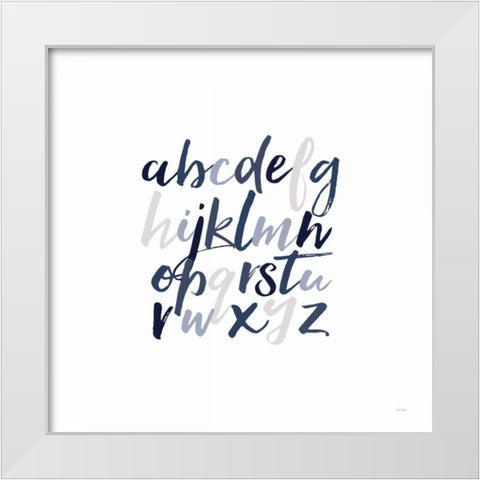 Boy Lower Letters White Modern Wood Framed Art Print by Louise, Gigi