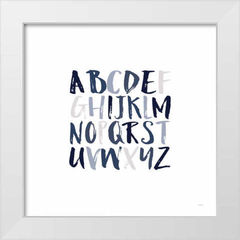 Boy Upper Letters White Modern Wood Framed Art Print by Louise, Gigi