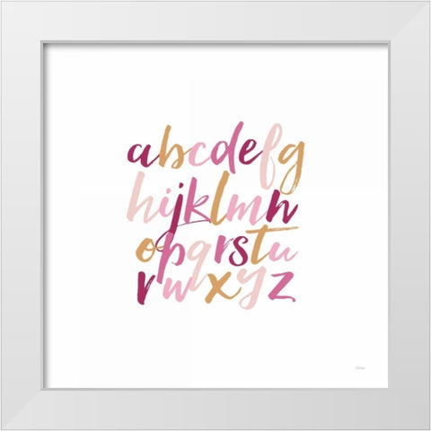 Girl Lower Letters White Modern Wood Framed Art Print by Louise, Gigi