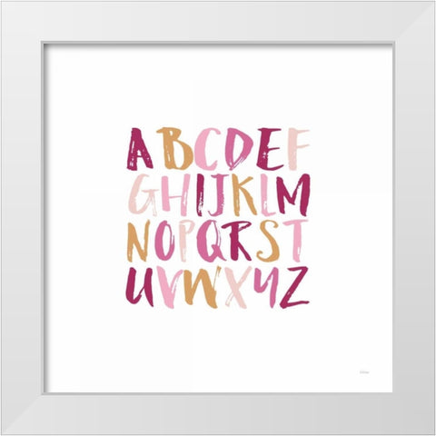Girl Upper Letters White Modern Wood Framed Art Print by Louise, Gigi
