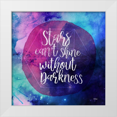 Shinning Stars White Modern Wood Framed Art Print by Louise, Gigi