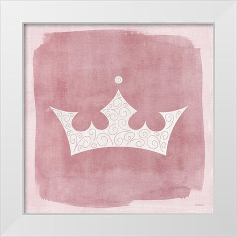 Crown White Modern Wood Framed Art Print by Louise, Gigi