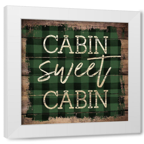 Cabin Sweet Cabin White Modern Wood Framed Art Print by Louise, Gigi
