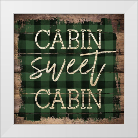 Cabin Sweet Cabin White Modern Wood Framed Art Print by Louise, Gigi