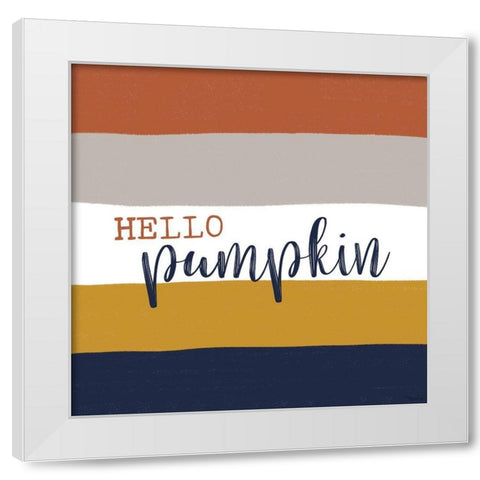 Hello Pumpkin 2 White Modern Wood Framed Art Print by Louise, Gigi
