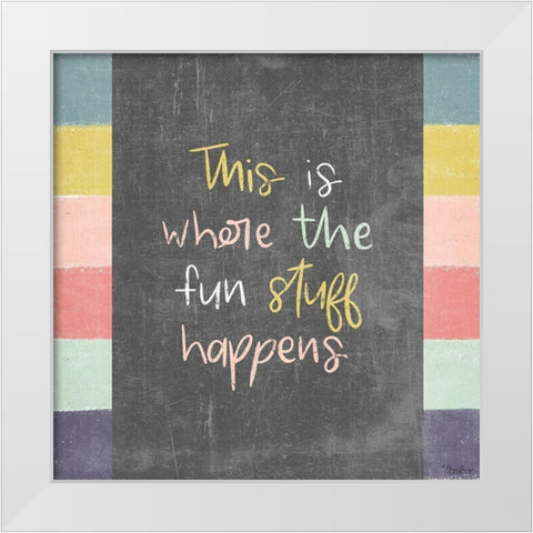 Fun Stuff White Modern Wood Framed Art Print by Louise, Gigi
