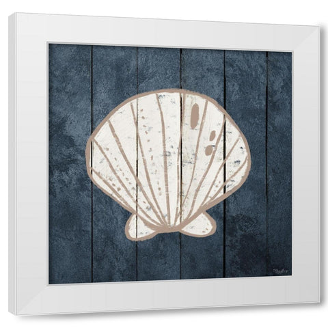 Breathe Shell 2 White Modern Wood Framed Art Print by Louise, Gigi