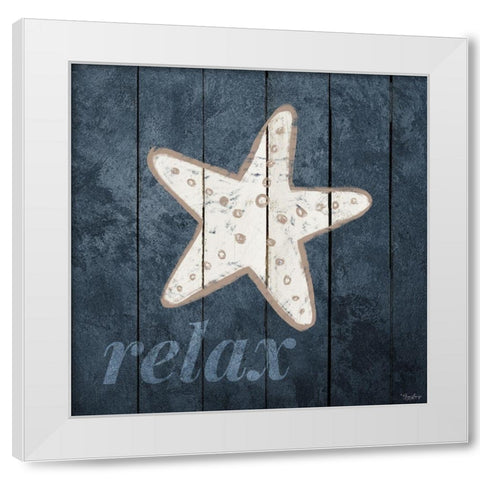 Relax Star White Modern Wood Framed Art Print by Louise, Gigi