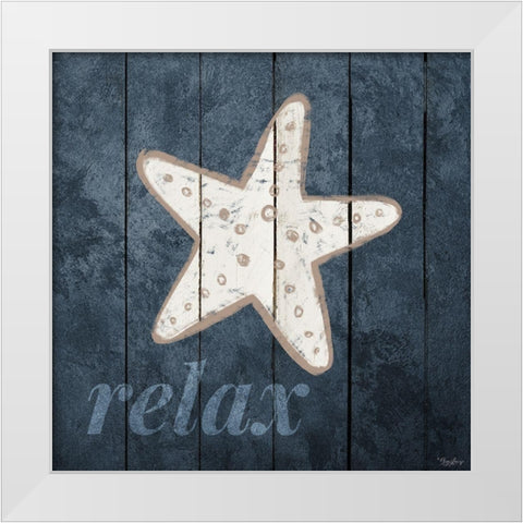 Relax Star White Modern Wood Framed Art Print by Louise, Gigi