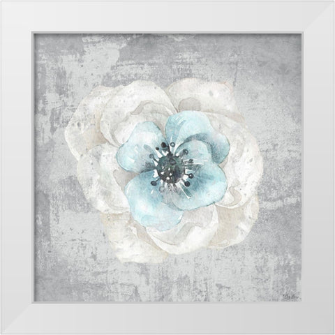 White Flower White Modern Wood Framed Art Print by Louise, Gigi