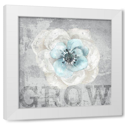 Flower Grow White Modern Wood Framed Art Print by Louise, Gigi