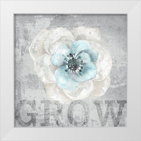 Flower Grow White Modern Wood Framed Art Print by Louise, Gigi