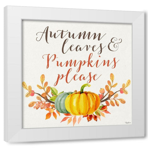 Leaves Please White Modern Wood Framed Art Print by Louise, Gigi