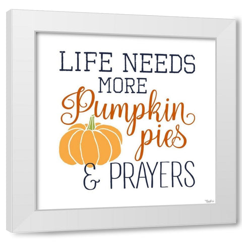 Pies Prayers 2 White Modern Wood Framed Art Print by Louise, Gigi