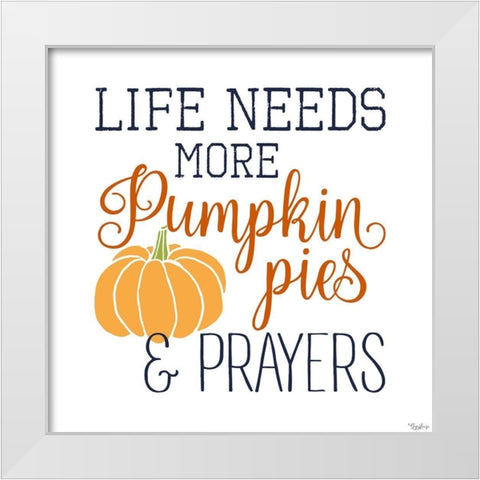 Pies Prayers 2 White Modern Wood Framed Art Print by Louise, Gigi