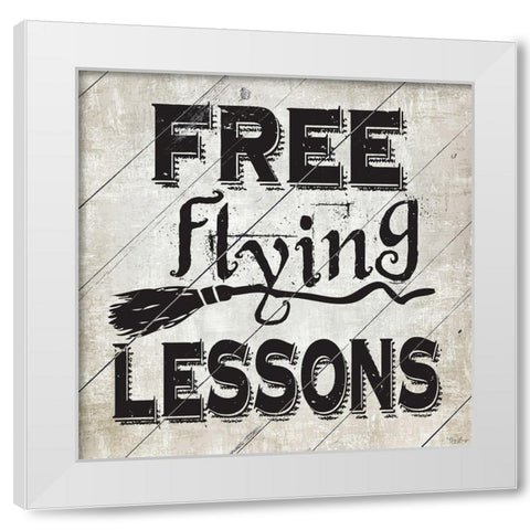 Free Flying Lessons White Modern Wood Framed Art Print by Louise, Gigi
