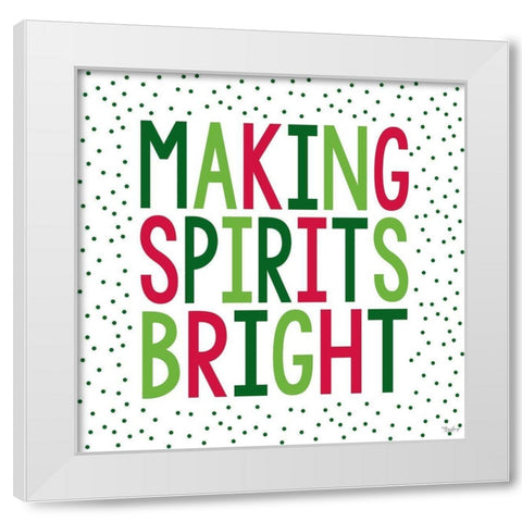 Spirits Bright White Modern Wood Framed Art Print by Louise, Gigi