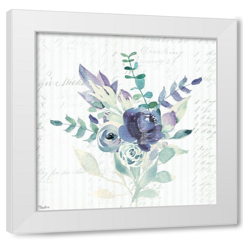 Wild Floral BLUE 2 White Modern Wood Framed Art Print by Louise, Gigi
