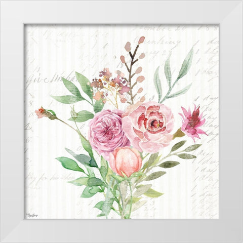 Wild Floral PINK 2 White Modern Wood Framed Art Print by Louise, Gigi