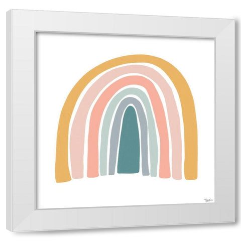 Colorful Rainbow White Modern Wood Framed Art Print by Louise, Gigi