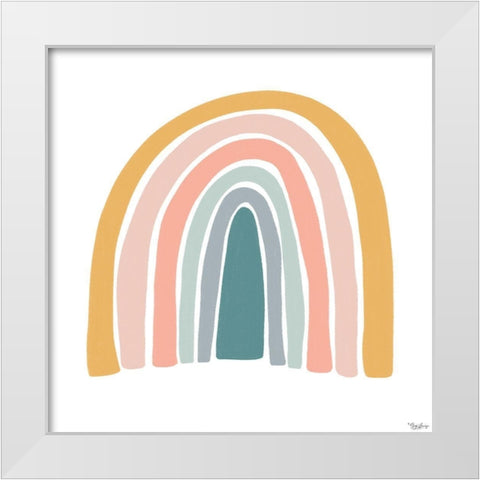 Colorful Rainbow White Modern Wood Framed Art Print by Louise, Gigi