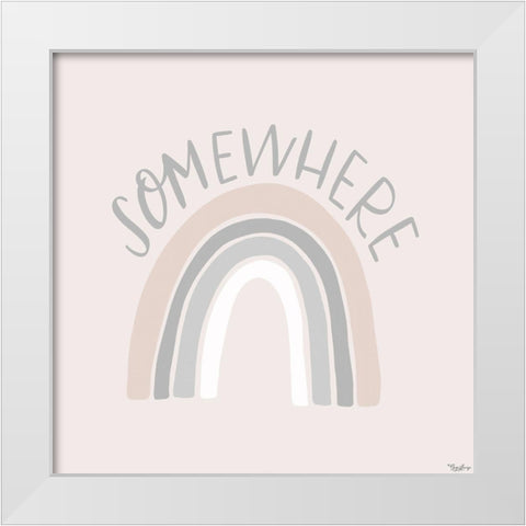 Somewhere Rainbow White Modern Wood Framed Art Print by Louise, Gigi