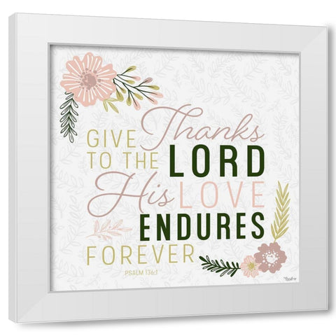 Thanks Lord White Modern Wood Framed Art Print by Louise, Gigi