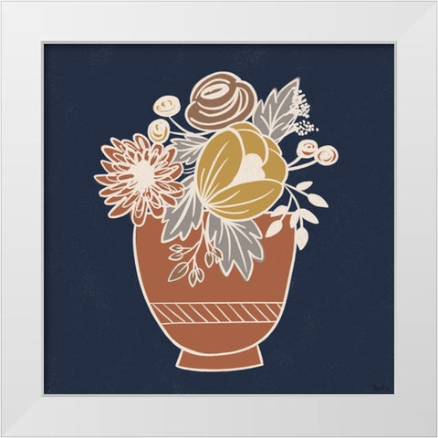 Fall Floral 1 White Modern Wood Framed Art Print by Louise, Gigi