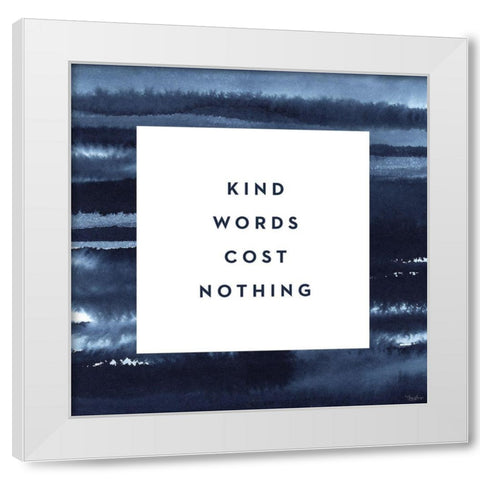Kind Words White Modern Wood Framed Art Print by Louise, Gigi