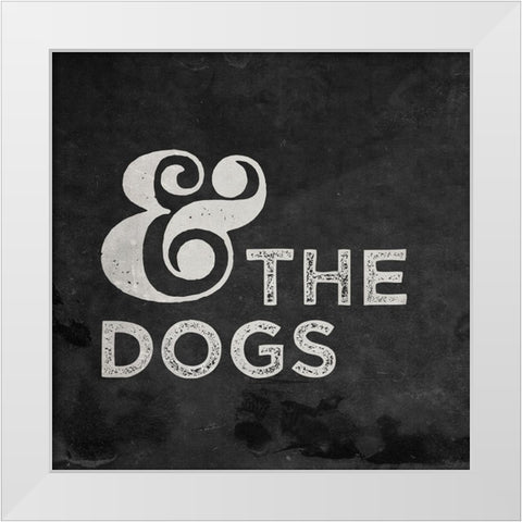 And The Dogs White Modern Wood Framed Art Print by Louise, Gigi