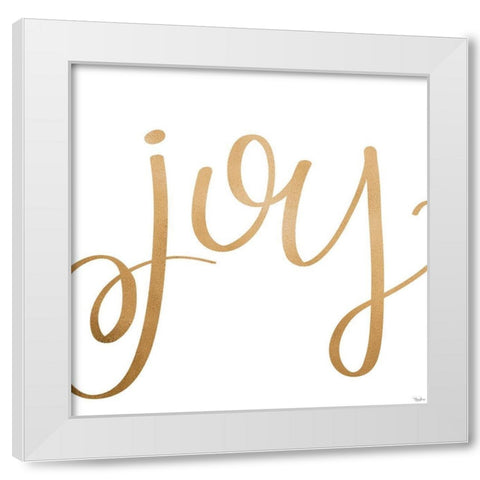 Joy Gold White Modern Wood Framed Art Print by Louise, Gigi