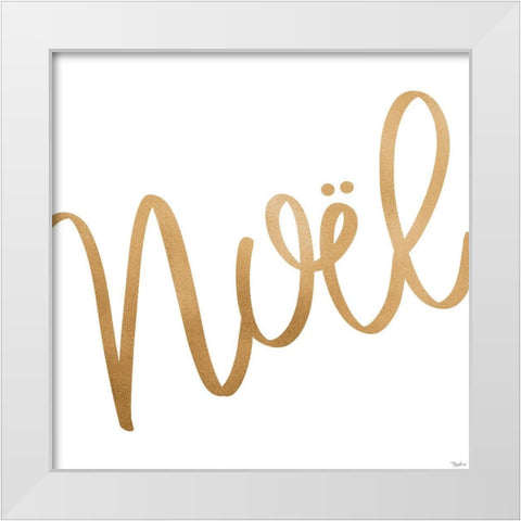 Noel Gold White Modern Wood Framed Art Print by Louise, Gigi
