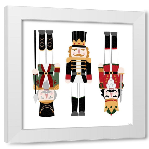 Nutcrackers White Modern Wood Framed Art Print by Louise, Gigi
