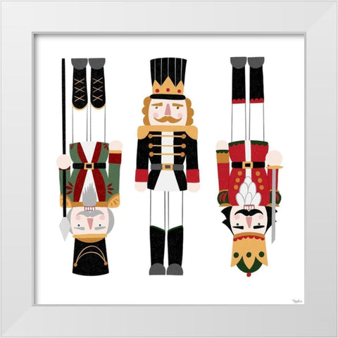 Nutcrackers White Modern Wood Framed Art Print by Louise, Gigi