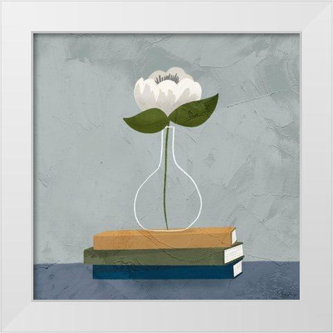 Flowers 2 White Modern Wood Framed Art Print by Louise, Gigi
