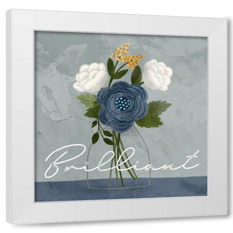 Flower Brilliant White Modern Wood Framed Art Print by Louise, Gigi