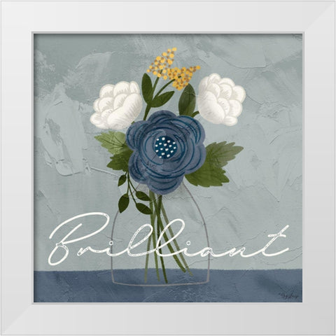 Flower Brilliant White Modern Wood Framed Art Print by Louise, Gigi