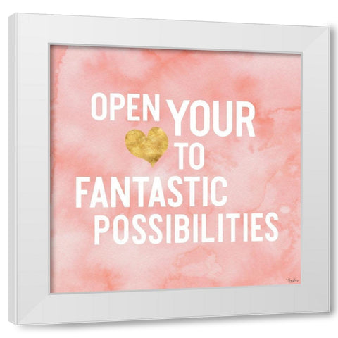 Open Heart White Modern Wood Framed Art Print by Louise, Gigi