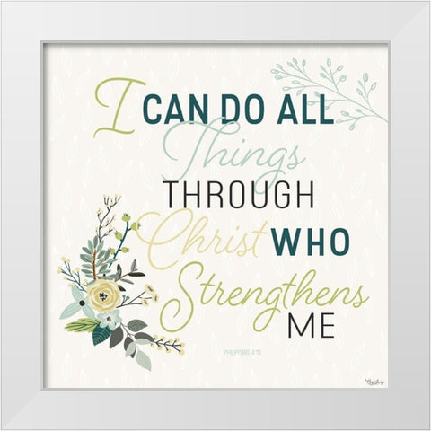 She Strength White Modern Wood Framed Art Print by Louise, Gigi