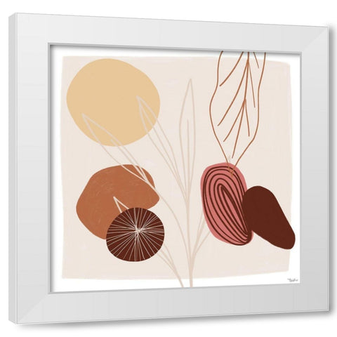 Earthen Abstract White Modern Wood Framed Art Print by Louise, Gigi
