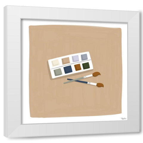 Paint White Modern Wood Framed Art Print by Louise, Gigi