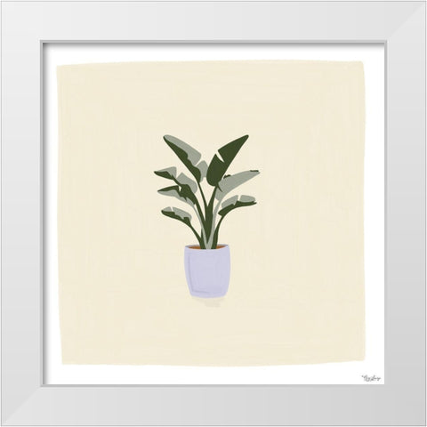 Plant White Modern Wood Framed Art Print by Louise, Gigi