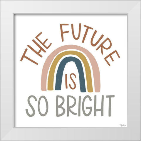 Future Bright Fall White Modern Wood Framed Art Print by Louise, Gigi