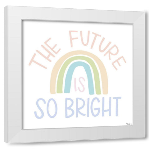Future Pastel White Modern Wood Framed Art Print by Louise, Gigi