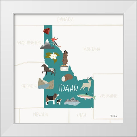 Idaho White Modern Wood Framed Art Print by Louise, Gigi