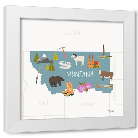 Montana White Modern Wood Framed Art Print by Louise, Gigi