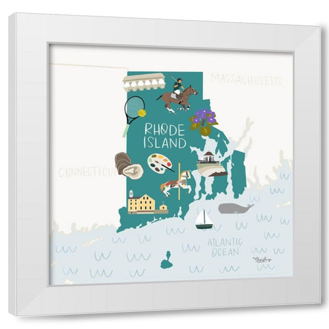 Rhode Island White Modern Wood Framed Art Print by Louise, Gigi